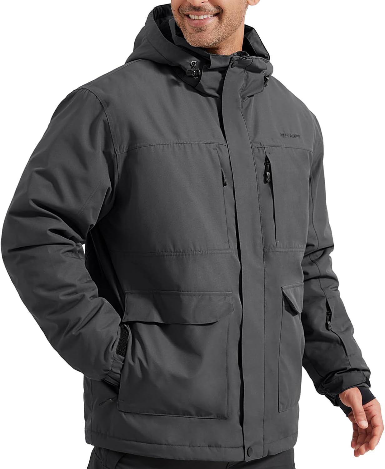 FREE SOLDIER Waterproof Ski Jacket Fleece Lined Warm Winter image 1