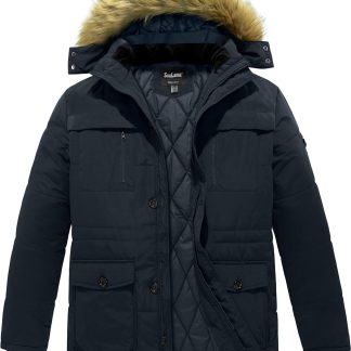 Big and Tall Winter Warm Heavy Hooded Parka Jacket image 1